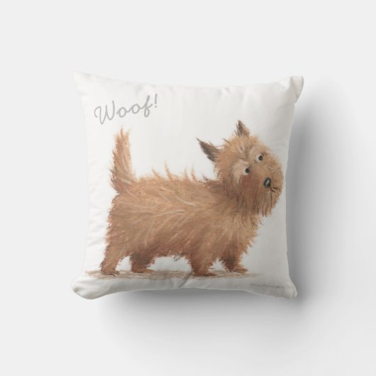 Woof! Cushion - Schottischer Hund / Kain Terrier Kissen (Vorderseite)