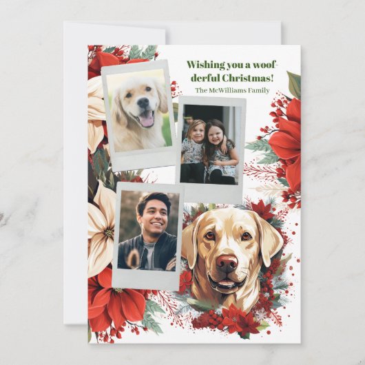 Woof-derful Labrador Retriever Familie Weihnachten (Vorderseite)