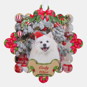 Woof dir ein fröhliches Personalisiertes Hundesche Ornament Karte