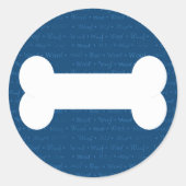 Woof Dog Bone Sticker (Vorderseite)