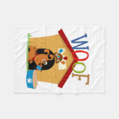 Woof Dog Fleecedecke (Vorderseite (Horizontal))