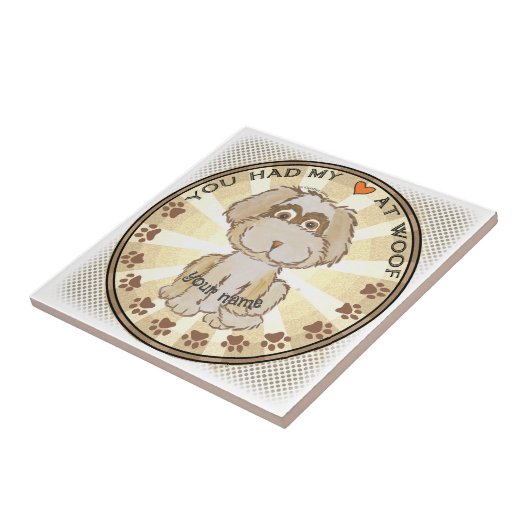 Woof Dog Fliese (Seite)