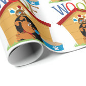 Woof Dog Geschenkpapier (Rolleneckpunkt)