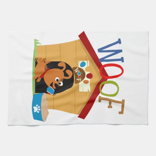 Woof Dog Handtuch (Horizontal)