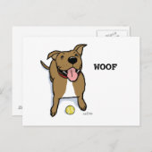 Woof Dog Postkarte (Vorne/Hinten)