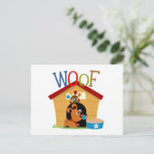 Woof Dog Postkarte (Stehend Vorderseite)