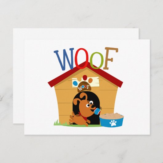 Woof Dog Postkarte (Vorne/Hinten)