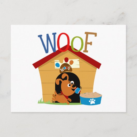 Woof Dog Postkarte (Vorderseite)