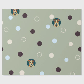 Woof-dot Jade — Verfeinertes Terrier- und Kreis-Mu Geschenkpapier