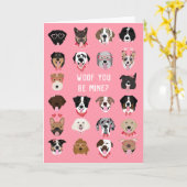 Woof du bist mein Hund Gesicht Muster Karte (Gelbe Blume)