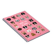 Woof du bist mein Hund Gesicht Muster Notizblock (Rechte Seite)