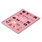 Woof du bist mein Hund Gesicht Muster Notizblock (Linke Seite)