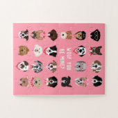 Woof du bist mein Hund Gesicht Muster Puzzle (Horizontal)