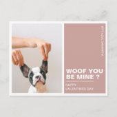 Woof du meinst | Valentine Dog Postkarte (Vorderseite)