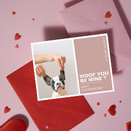 Woof du meinst | Valentine Dog Postkarte