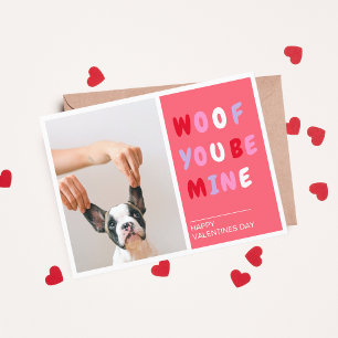 Woof du meinst   Valentines Hund Postkarte