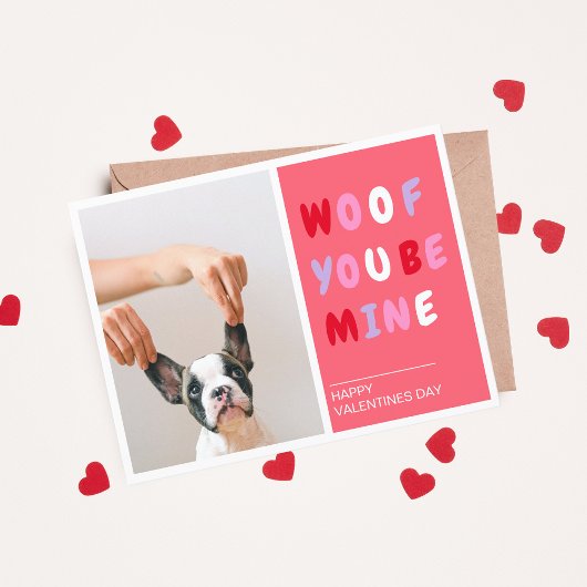 Woof du meinst | Valentines Hund Postkarte