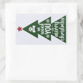 Woof Frohe Weihnachtskleber Rechteckiger Aufkleber (Tasche)
