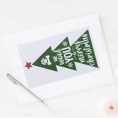 Woof Frohe Weihnachtskleber Rechteckiger Aufkleber (Umschlag)