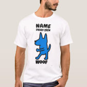 Woof Funny Dog T - Shirt - Design für die Crew nac (Vorderseite)