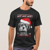Woof Havanese Weihnachten Funny Xmas T-Shirt (Vorderseite)