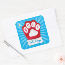 WOOF Holidays Niedlich Red Paw Weihnachtshund Mitt