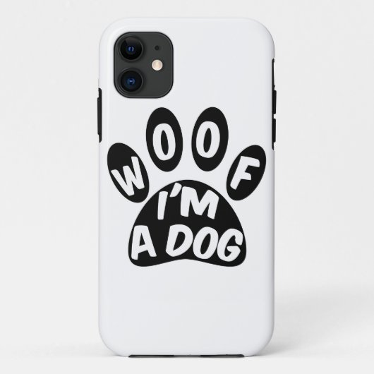 Woof ich ein Hund bin Case-Mate iPhone Hülle (Rückseite)