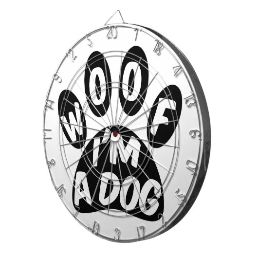 Woof ich ein Hund bin Dartscheibe (Vorderseite rechts)