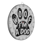 Woof ich ein Hund bin Dartscheibe (Vorderseite Links)