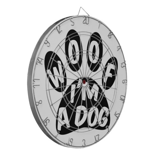 Woof ich ein Hund bin Dartscheibe (Vorderseite Links)