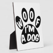 Woof ich ein Hund bin Fotoplatte (Seite)