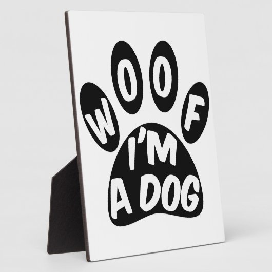 Woof ich ein Hund bin Fotoplatte (Seite)