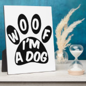 Woof ich ein Hund bin Fotoplatte (Seite)