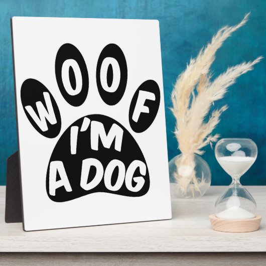 Woof ich ein Hund bin Fotoplatte (Seite)