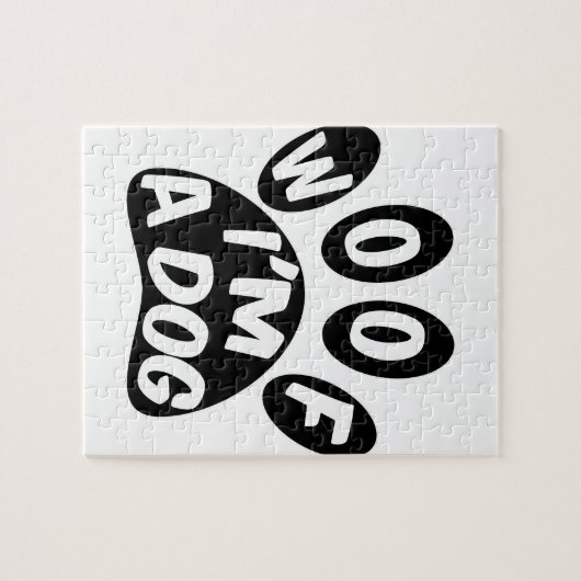 Woof ich ein Hund bin Puzzle (Horizontal)