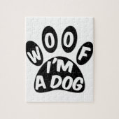 Woof ich ein Hund bin Puzzle (Vertikal)