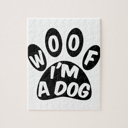 Woof ich ein Hund bin Puzzle (Vertikal)