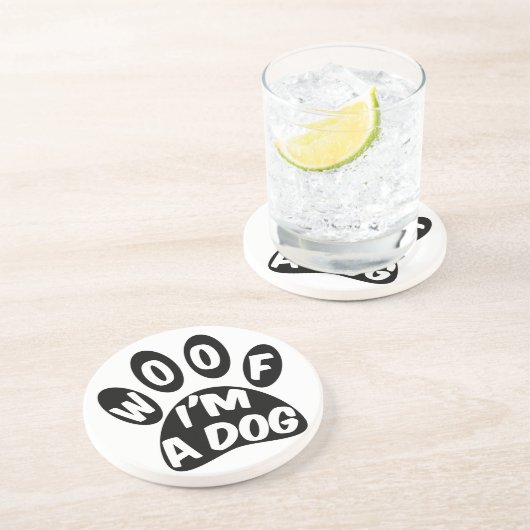 Woof ich ein Hund bin Untersetzer (Seite)