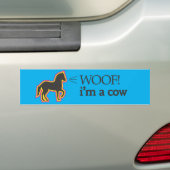 Woof ich eine Kuh bin Autoaufkleber (Auf Auto)