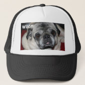 Woof, Mops Hat Truckerkappe (Vorderseite)