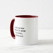 Woof, Mops Ringer Tasse (Vorderseite Links)