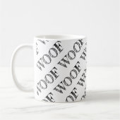 WOOF Muster Blue Paw Print farbenfroh Moderne Fun Kaffeetasse (Links)