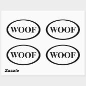 Woof Ovaler Aufkleber (Blatt)