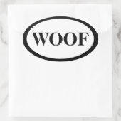 Woof Ovaler Aufkleber (Tasche)