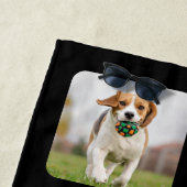 Woof Personalisierte Fotolackage Pet Lover Dog Strandtuch (Beispiel)