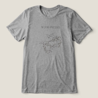 Woof-presso Hunde-Liebhaber T-Shirt Tri-Blend Shirt