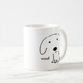Woof Puppy Dog | Niedlich Kaffeetasse (VorderseiteRechts)