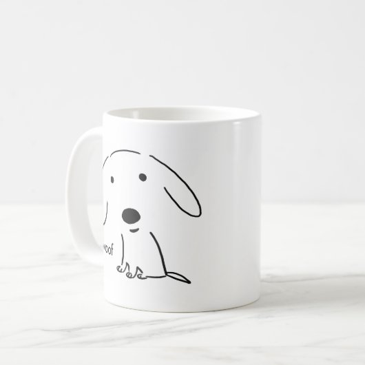 Woof Puppy Dog | Niedlich Kaffeetasse (Vorderseite Links)