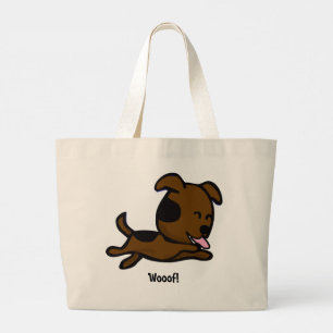 Woof Puppy Freude Tote Bag Jumbo Stoffbeutel
