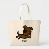 Woof Puppy Joy Tote Bag Jumbo Stoffbeutel (Vorne)